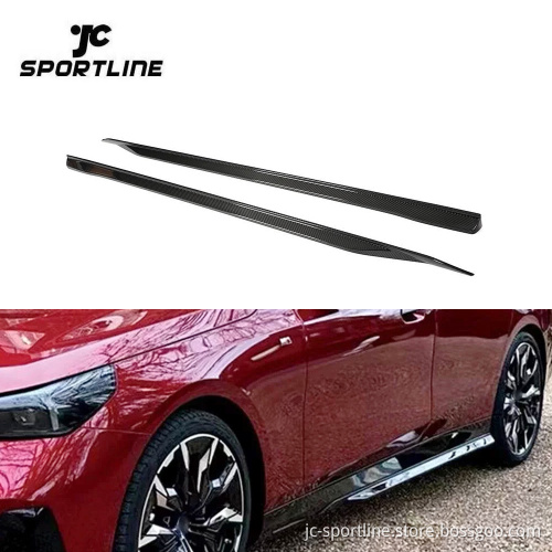 Genuine Carbon Fiber Side Skirt Extension Add-On for BMW 5 Series i5 G60 M Sport xDrive Electric 2024